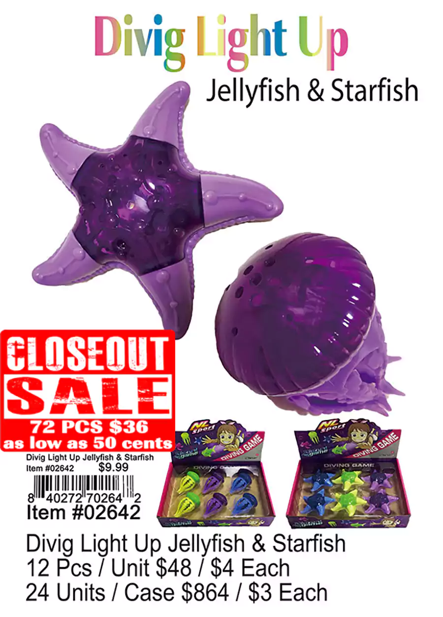 Divig Light Up Jellyfish and Starfish (CL)